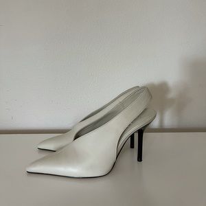 Zara taupe sling back heels 36